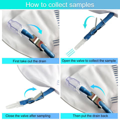 GlobalRoll bag hook and hanger secured to a bedrail for bedside use