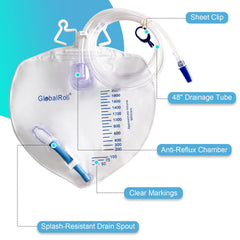 GlobalRoll 2000 mL capacity bag ready for extended use.