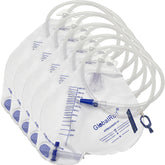 GlobalRoll urinary bag with anti-reflux chamber for safer drainage during care.