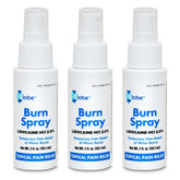 Globe Burn Spray front view with lidocaine 2% in compact 2 oz size for home care