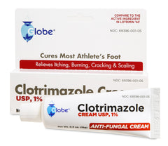 24-pack packaging of Globe Clotrimazole 1% cream