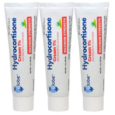 Globe Pharmacy crema de hidrocortisona 1% con aloe en bote para alivio de irritaciones.