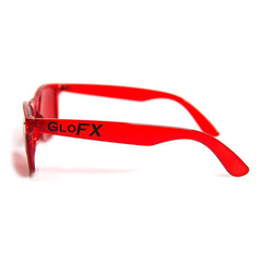 GloFX red color therapy lenses with scratch resistance for daily wear.