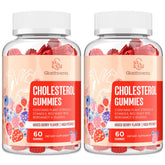 Glorithiventa cholesterol complex gummies bottle with mixed berry flavor for daily use