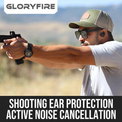 GLORYFIRE ear protection offers up to eight hours of use on a charge.