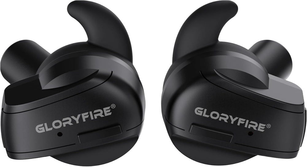 GLORYFIRE shooting ear protection in dark finish reduces range noise while preserving speech.