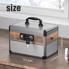 Glosen Medicine Lock Box crash-proof corners protect essentials during travel.