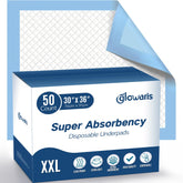 Glowaris XXL underpad with waterproof backing for leak prevention and dry surfaces.