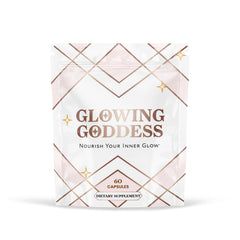 Glowing Goddess beef organ supplement bottle close-up for daily vitality