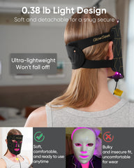 GlowSeek triple-mode illustration shows the three therapy options.