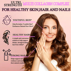 GlowUUP collagen types I–X label highlights comprehensive protein support