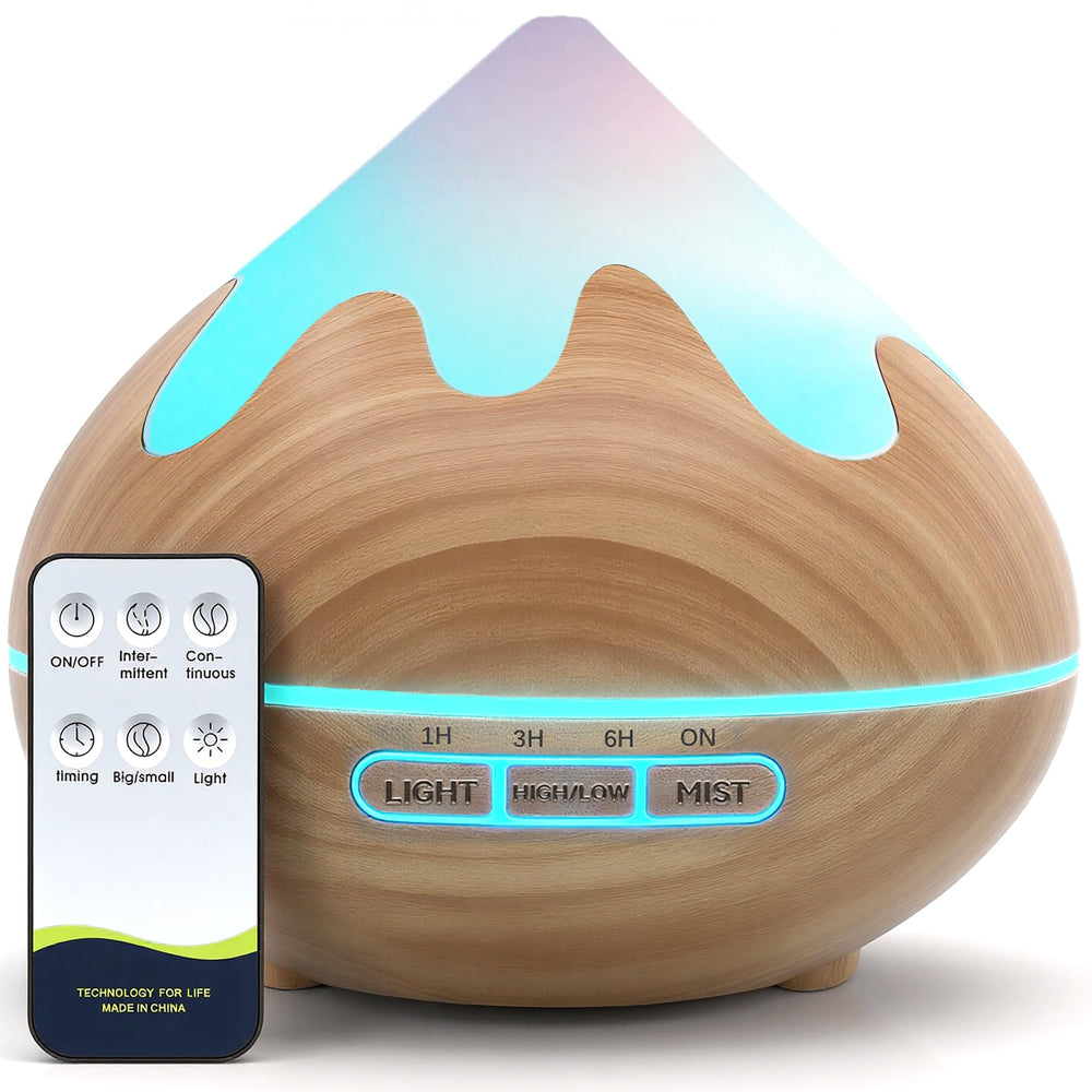 GLOXA diffuser front view with 500ml tank for steady home aromatherapy.