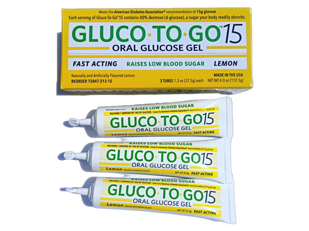 Gluco To Go lemon gel tubes front view for on-the-go energy