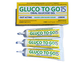 Gluco To Go lemon gel tubes front view for on-the-go energy