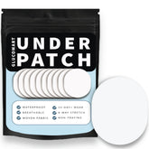Glucomart underpatch applied to skin for CGM barrier and comfort.