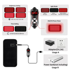 GMOWNW red light therapy belt LED panel close-up for targeted treatment