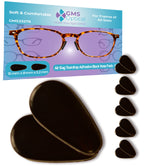 GMS Optical air bag teardrop nose pad closeup showing soft, slip-free cushioning for comfort