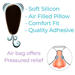 GMS Optical anti-slip nose pad on glasses preventing slipping during activity