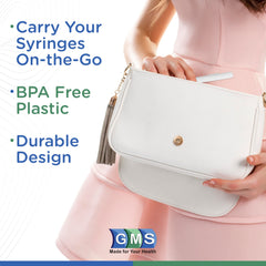 GMS syringe needle storage design keeps needles secure and organized