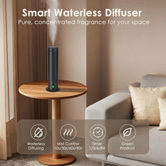 GMSYSW Waterless Diffuser side view shows durable matte aluminum body