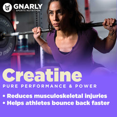 Gnarly Nutrition creatine powder 5g serving supports consistent energy during training