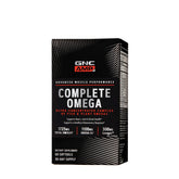 GNC AMP Complete Omega bottle label with ultra-concentrated omegas for heart support.