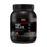 GNC AMP Pure Isolate front packaging highlights the protein powder