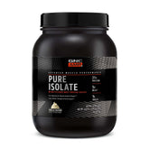 GNC AMP Pure Isolate Vanilla Custard bottle showing clean protein source for post-workout recovery