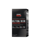 GNC AMP Ultra Nox bottle front view highlighting stimulant-free endurance support