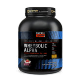 GNC AMP Wheybolic Alpha bottle with Strawberries and Cream for post-workout fueling