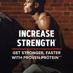 GNC AMP Wheybolic Alpha powder scoop shown for quick protein servings