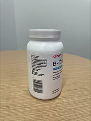 GNC B-Complex Plus Energy capsules close-up, emphasizing energy production and focus.
