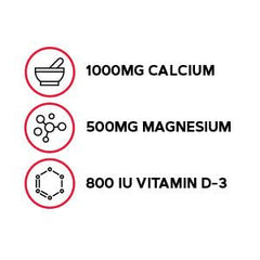 GNC Calcium Plus Magnesium Vitamin D-3 1000mg ingredients panel highlights minerals