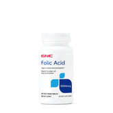 GNC Folic Acid 1000mcg tablets in a bottle for prenatal support