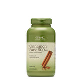 GNC Herbal Plus Cinnamon Bark 500mg bottle for daily wellness