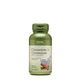 GNC Herbal Plus cinnamon-bark-powder bottle for macro metabolism support in daily routines.