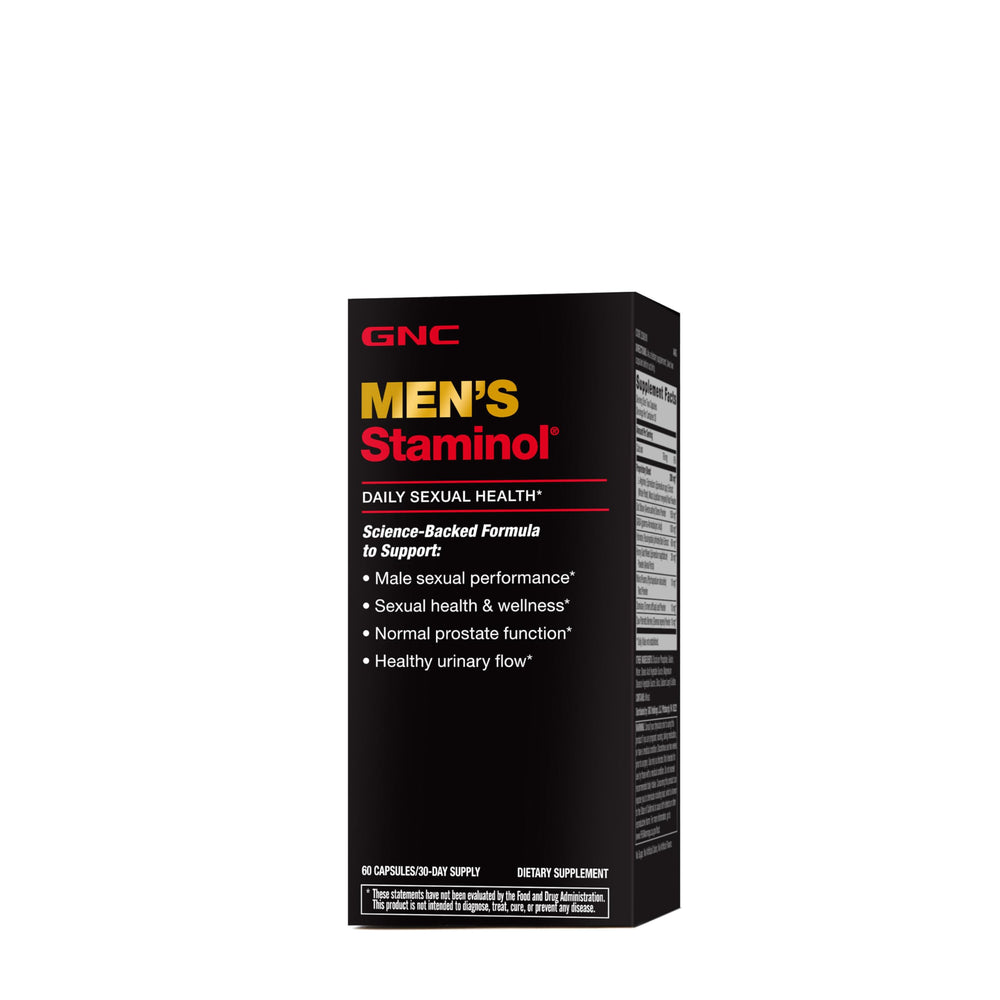 GNC Men's Staminol bottle front showing label design for daily use