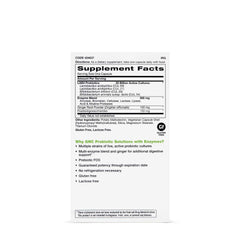 GNC Probiotic Solutions ingredients show four strains and FOS for digestion