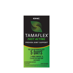GNC TamaFlex Fast Acting cap shows easy daily dosing
