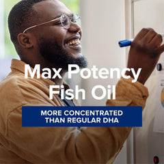 GNC Triple Strength DHA 1000 softgel closeup—high-DHA concentration in a compact capsule.