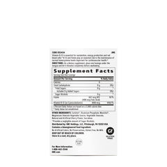 GNC Vitamin B-12 lozenges close-up reveals cherry flavor and daily use