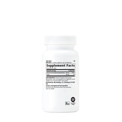 GNC Vitamin B6 200mg label close-up showing allergen-free and additive-free qualities.
