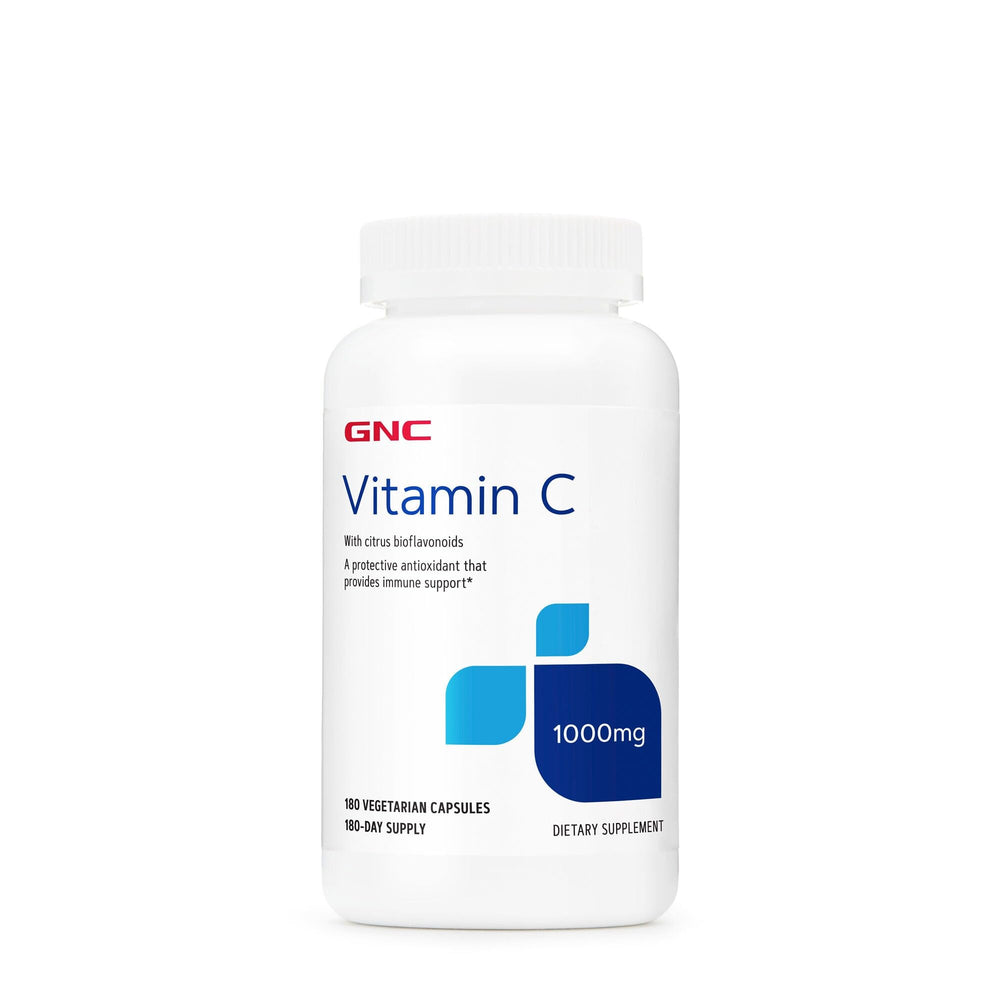GNC Vitamin C 1000mg bottle front showing daily immune support.