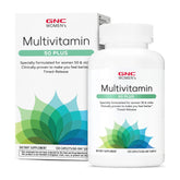 GNC Womens 50+ multivitamin bottle front view supports daily energy and immune health