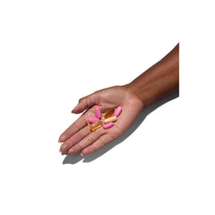 GNC menopause capsules close-up showing easy-to-take capsules for hormonal balance.