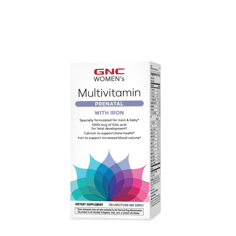 GNC Women's Prenatal bottle cap: easy-to-open packaging for busy moms-to-be.