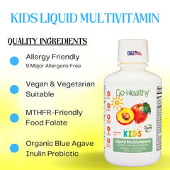 Go Healthy Kids Peach Mango dispensing cap showing easy-dose feature