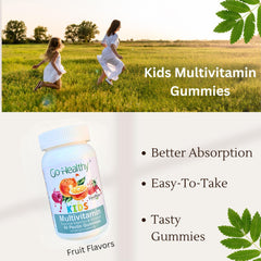 Closeup texture of Go Healthy Natural Kids Multivitamin Gummies chewables