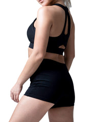 Goat Union overnight shorts with front leak-proof extension for secure sleep.