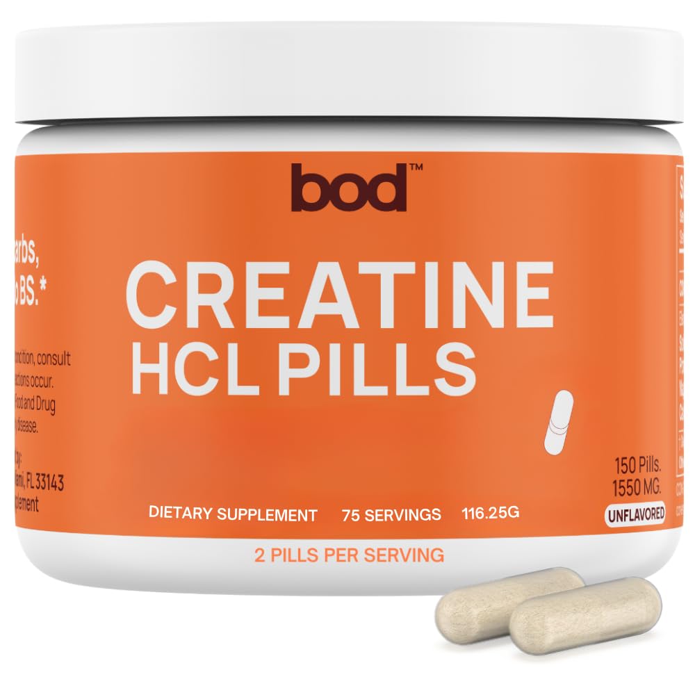 Goba Tea Creatine HCL capsules bottle for convenient daily energy support during workouts
